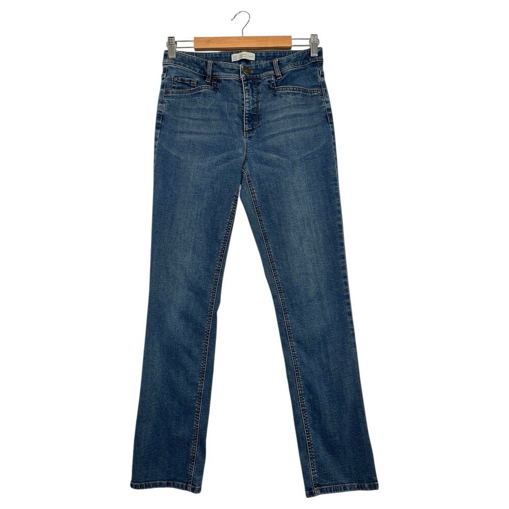 J Jill Denim Jeans Womens 6 Blue Smooth Fit Straight Leg Medium Wash Mid Rise